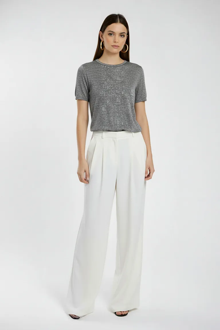 Remera de punto de corte básico y silueta recta para un look casual o semiformal de Naíma en Remeras para argentina