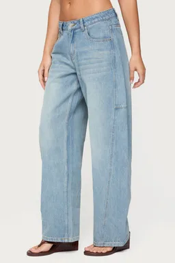 Korie jeans pierna barril tiro bajo de Edikted en Pantalones para argentina
