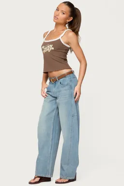 Korie jeans pierna barril tiro bajo de Edikted en Pantalones para argentina