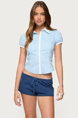 Camisa entallada contraste saide de Edikted en Camisas para argentina