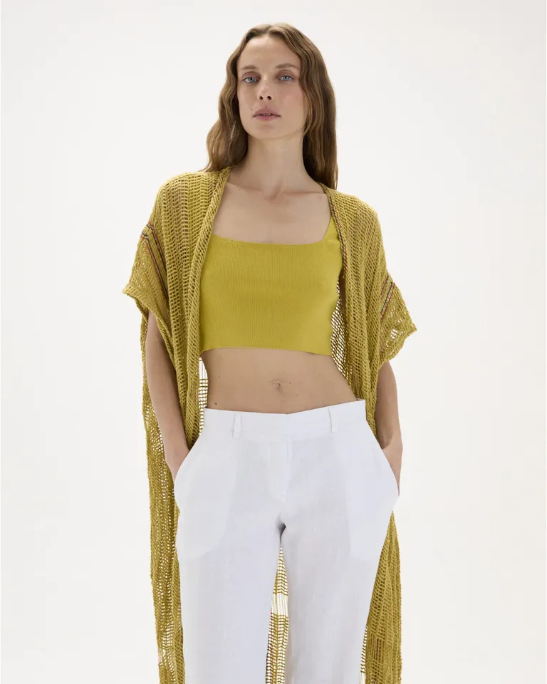 Kimono largo de algodón con diseño teñido de manera artesanal para un toque de estilo boho de Blue Sheep en Kimonos para argentina