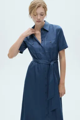 Vestido camisero satinado de Mango en Vestidos para argentina