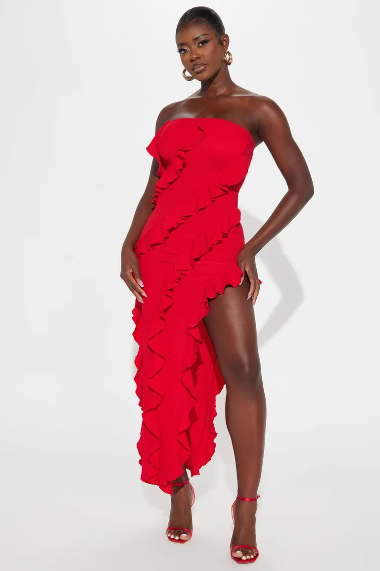 Maxi vestido volantes rihanna de Fashion Nova en Vestidos para argentina