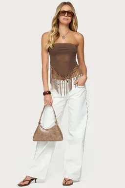 Top strapless malla traslúcida de Edikted en Tops para argentina