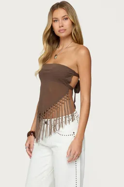 Top strapless malla traslúcida de Edikted en Tops para argentina