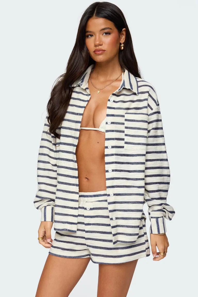 Camisa rayas oversized collins de Edikted en Camisas para argentina