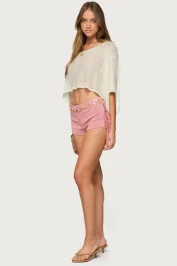 Shorts sapir con flecos gamuza de Edikted en Shorts para argentina