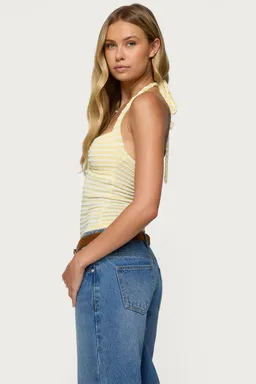 Top halter rayado texturizado lovina de Edikted en Tops para argentina