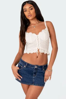 Corset algodón encaje sami de Edikted en Tops para argentina