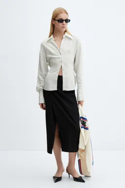 Camisa rayas con lazo de Mango en Camisas para argentina