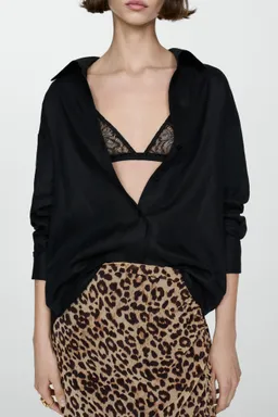 Falda fruncida leopardo de Mango en Faldas para argentina