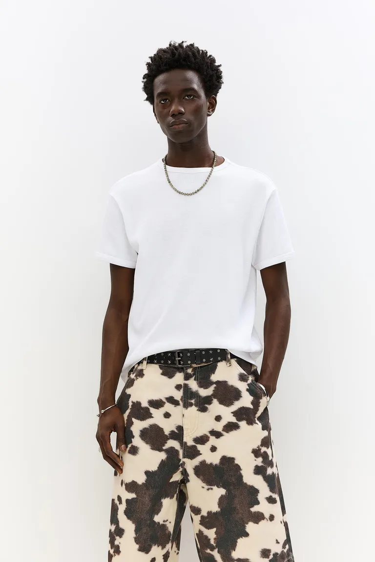 Remera manga corta canalé de Pull&Bear en Remeras y Polos para argentina