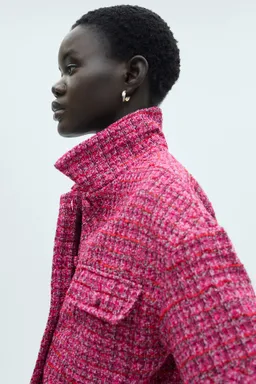Chaqueta tweed manga corta de Mango en Chaquetas para argentina