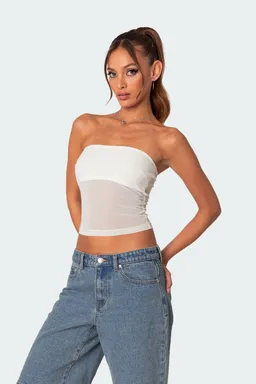 Top tubo mesh celestia de Edikted en Tops para argentina