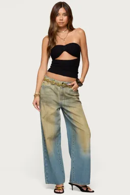 Top tejido texturizado strapless de Edikted en Tops para argentina