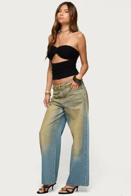 Top tejido texturizado strapless de Edikted en Tops para argentina