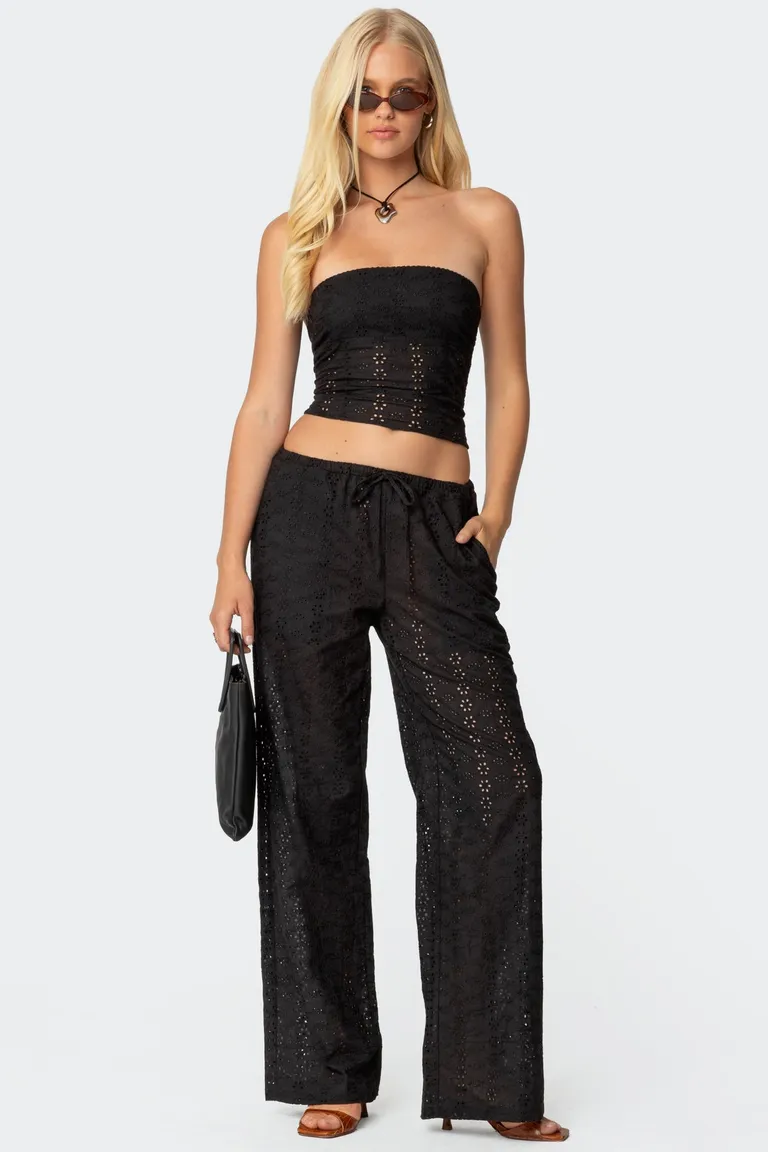 Pantalón algodón lemon lacey de Edikted en Pantalones para argentina