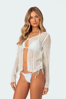 Top transparente tejido cayla de Edikted en Tops para argentina