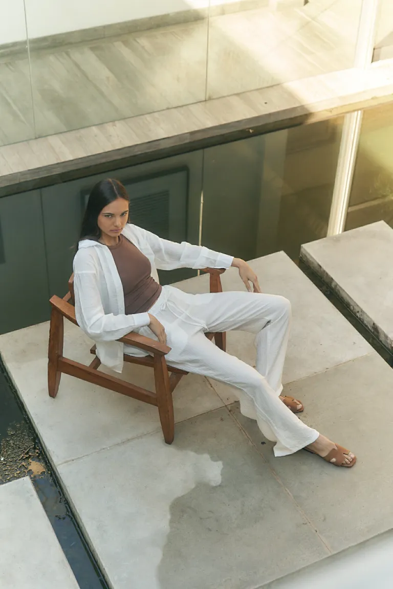 Camisa elegante de bambula de rayón con botones delanteros de Lemmon en Camisas para argentina