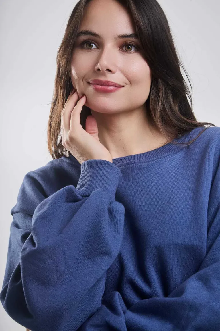 Buzo negro rustico con forro y elástico en la cintura - Indumentaria Mujer de Belle en Buzos y Sweaters para argentina