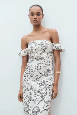 Vestido floral palabra honor de Mango en Vestidos para argentina