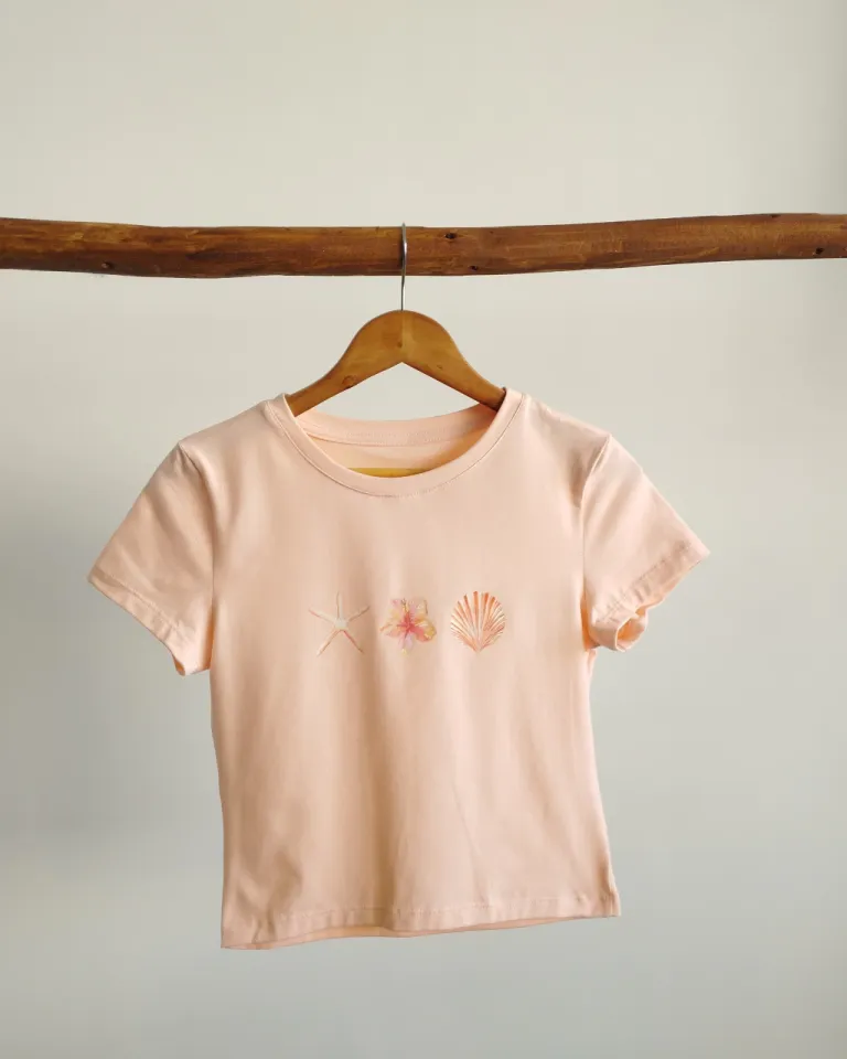 Remera de algodón básica con estampado para mujer de Lemmon en Remeras para argentina