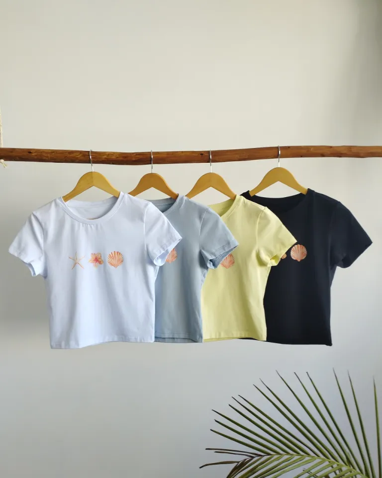 Remera de algodón básica con estampado para mujer de Lemmon en Remeras para argentina