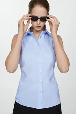 Camisa sin mangas rayas de Mango en Camisas para argentina