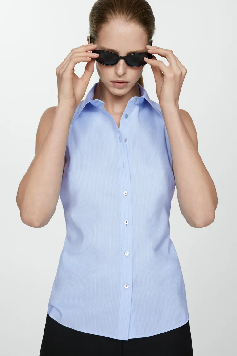 Camisa sin mangas rayas de Mango en Camisas para argentina