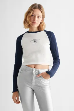 Remera canalé con mensaje de Mango Teen en Remeras para argentina