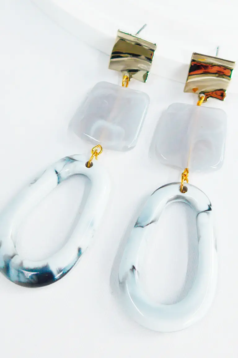 Aros Mármol Carey de Exotica Accesorios en Bijouterie para argentina