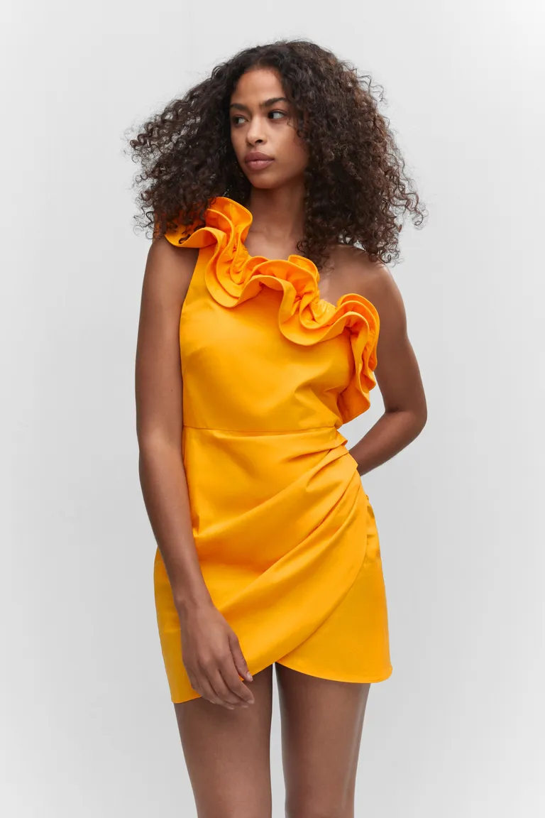 Vestido asimétrico con volantes de Mango en Vestidos para argentina