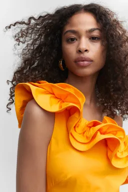 Vestido asimétrico con volantes de Mango en Vestidos para argentina