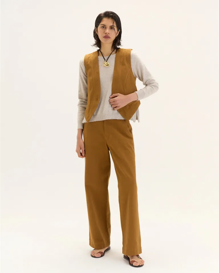 Suéter de algodón rosa con corte evasé y mangas calzadas de Blue Sheep en Buzos y Sweaters para argentina