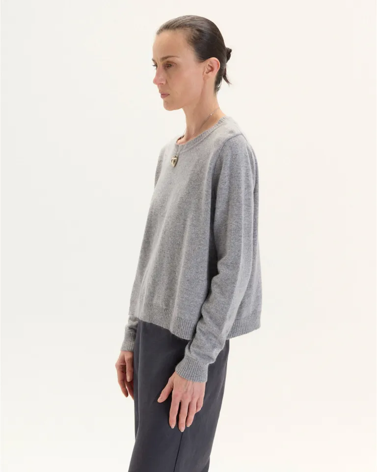 Suéter de algodón rosa con corte evasé y mangas calzadas de Blue Sheep en Buzos y Sweaters para argentina