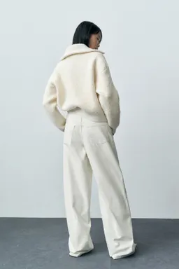 Jeans wideleg con cremallera de Mango en Pantalones para argentina