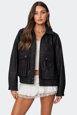 Campera bomber cargo cuero de Edikted en Chaquetas para argentina