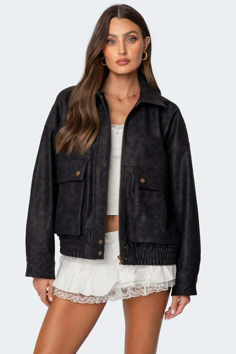 Campera bomber cargo cuero de Edikted en Chaquetas para argentina