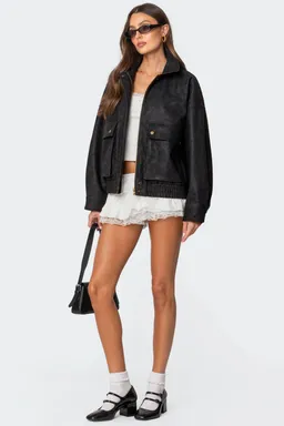Campera bomber cargo cuero de Edikted en Chaquetas para argentina