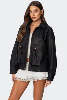 Campera bomber cargo cuero de Edikted en Chaquetas para argentina