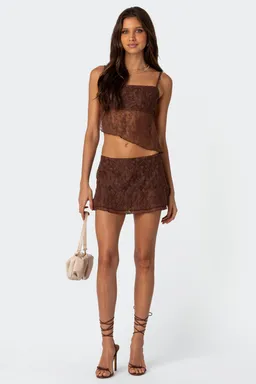 Musculosa encaje espalda abierta lyra de Edikted en Tops para argentina