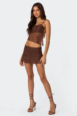 Musculosa encaje espalda abierta lyra de Edikted en Tops para argentina
