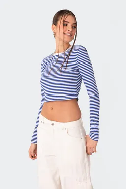 Remera montie rayada manga larga de Edikted en Remeras para argentina