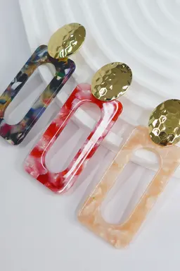 Aros carey rectangulares de Exotica Accesorios en Bijouterie para argentina