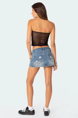 Mini falda denim desgastada de Edikted en Shorts para argentina