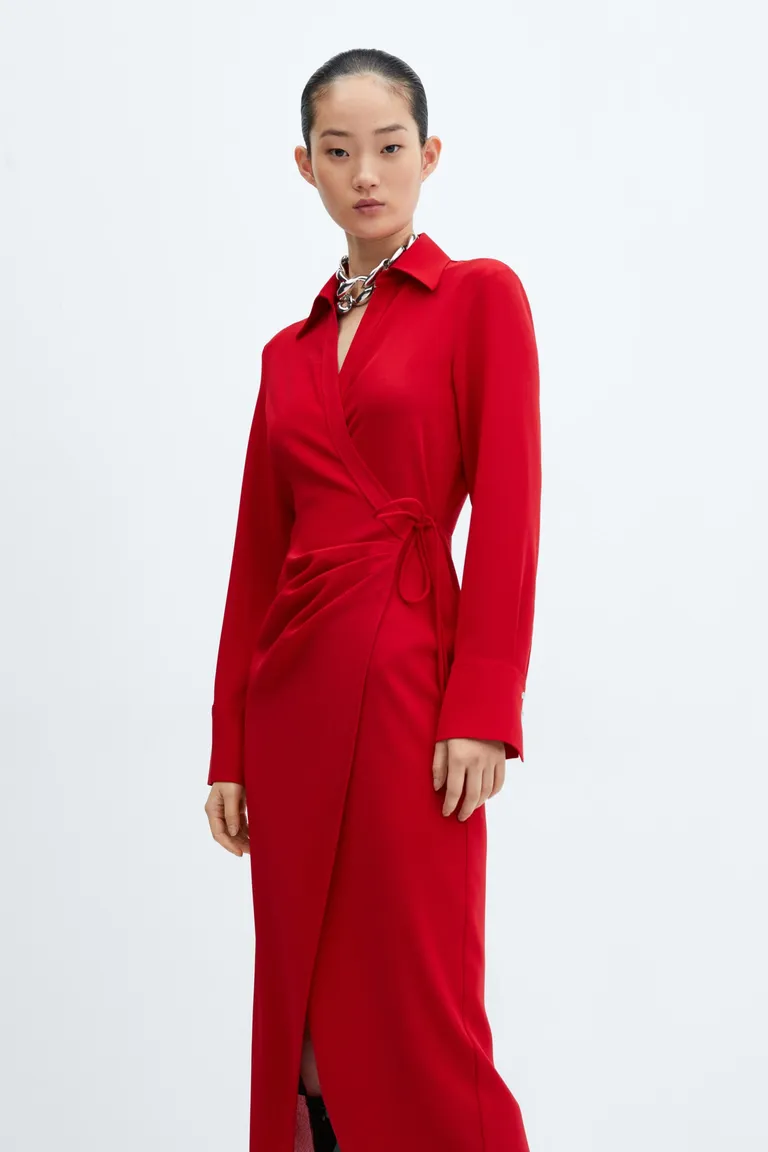 Vestido camisero cruzado de Mango en Vestidos para argentina