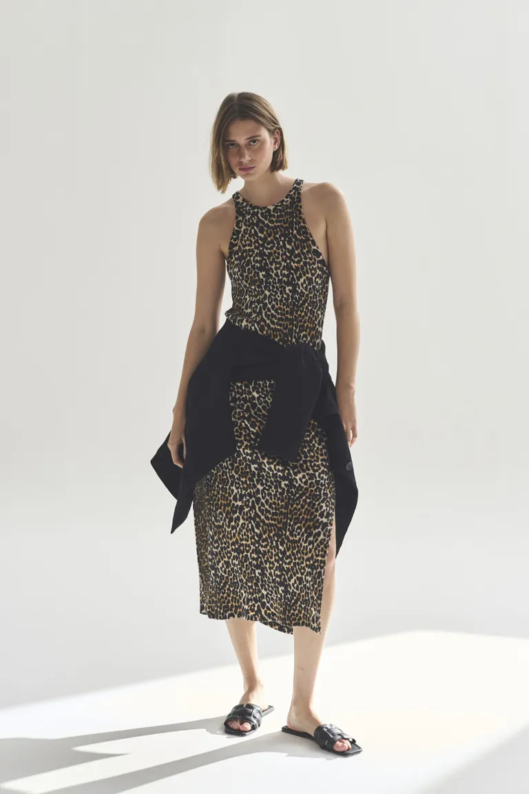 Vestido largo con estampado animal para mujer de Akiabara en Vestidos para argentina