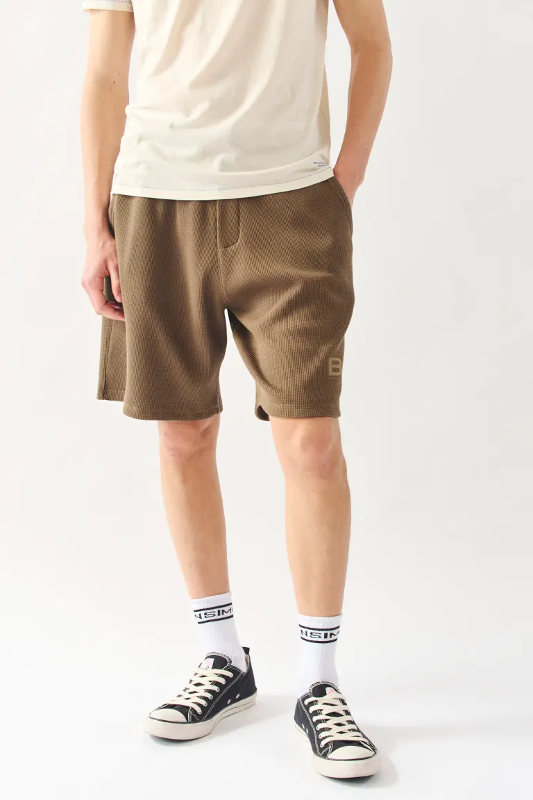 Shorts de algodón waffle con cordón y bolsillos para hombre de Bensimon en Bermudas y Shorts para argentina