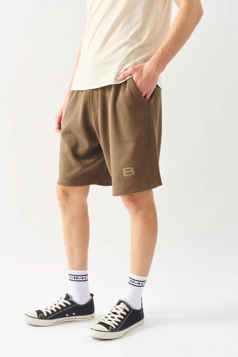 Shorts de algodón waffle con cordón y bolsillos para hombre de Bensimon en Bermudas y Shorts para argentina
