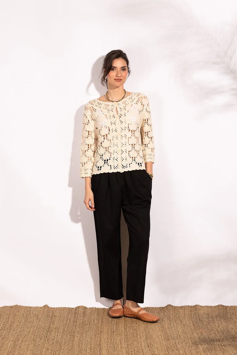 Pantalón holgado y cómodo de corte amplio en suave algodón de Indiastyle en Pantalones para argentina